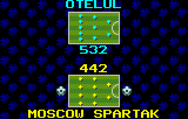 Dos diagrames de camp mostren formacions 5-3-2 i 4-4-2, amb Moscow Spartak a la part inferior.