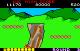 Un barranc separa dues zones verdes de la ronda 3, amb el barret de Pac-Man a la part inferior.
