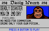 Portada del Daily News amb el retrat de George i una notícia sobre Portland.