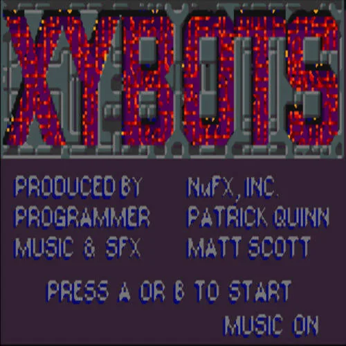 Pantalla de títol amb NuFX, Inc. en producció, Patrick Quinn en programació i Matt Scott en música i efectes.