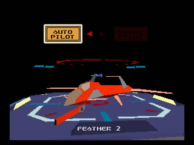 Menú de Feather 2 amb les opcions de pilotatge automàtic i manual.