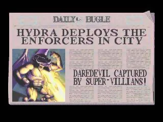 Portada del Daily Bugle que anuncia el desplegament dels Enforcers d'HYDRA i la captura de Daredevil.