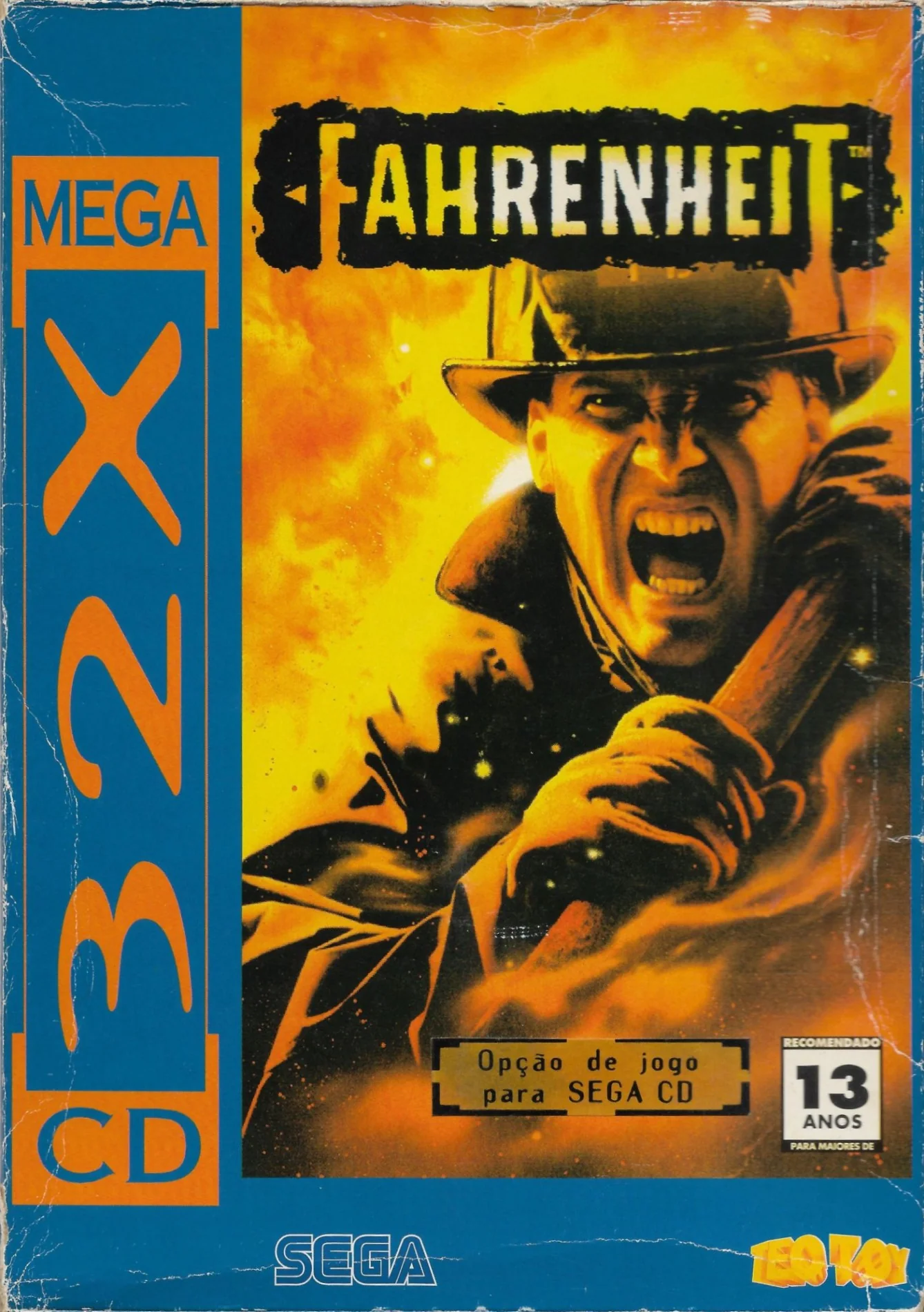 Portada brasilera de Fahrenheit per a Mega 32X CD, amb el logotip de Tec Toy.