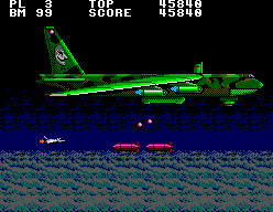 El Freedom Fighter dispara contra el gran bombarder CB-53, que ocupa bona part de la pantalla.