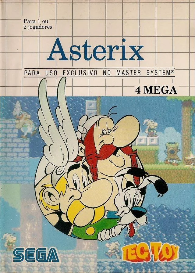 Portada brasilera d’Astérix amb els logotips de Sega i Tec Toy.