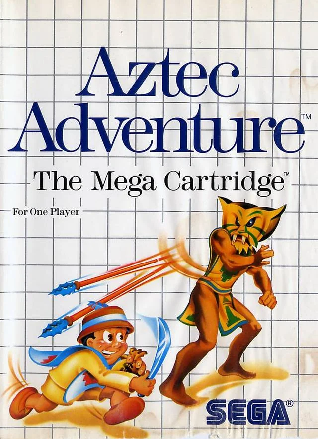 Portada europea d’Aztec Adventure per a Sega Master System.