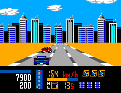 Cotxe blau circulant entre vehicles en una autopista urbana de la primera etapa.