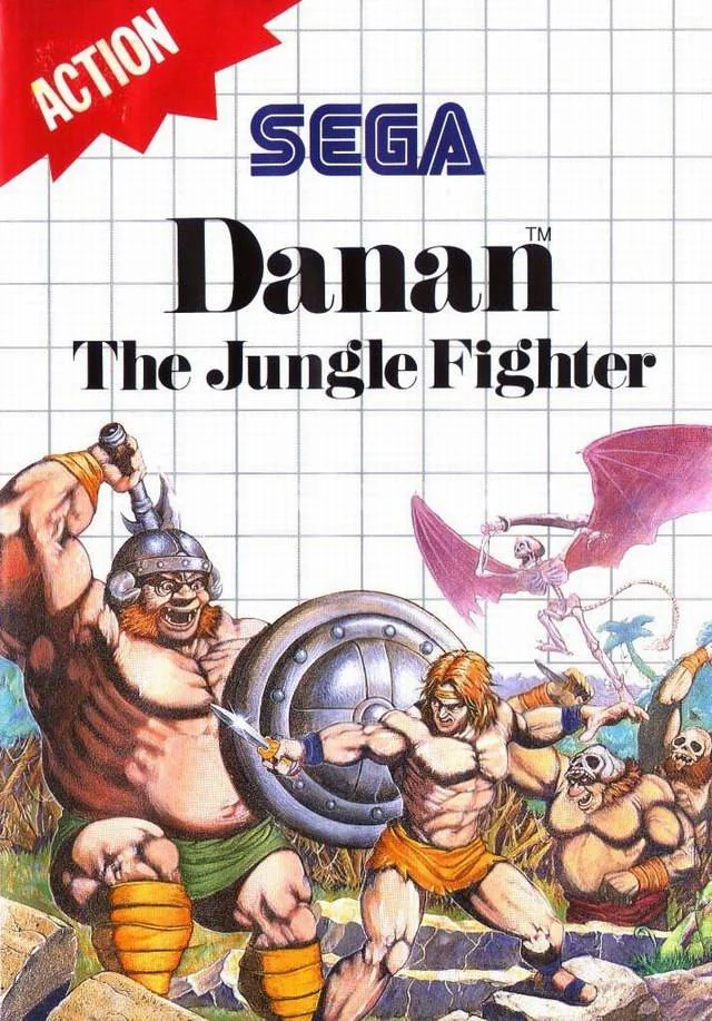 Portada europea de Danan: The Jungle Fighter per a Sega Master System.
