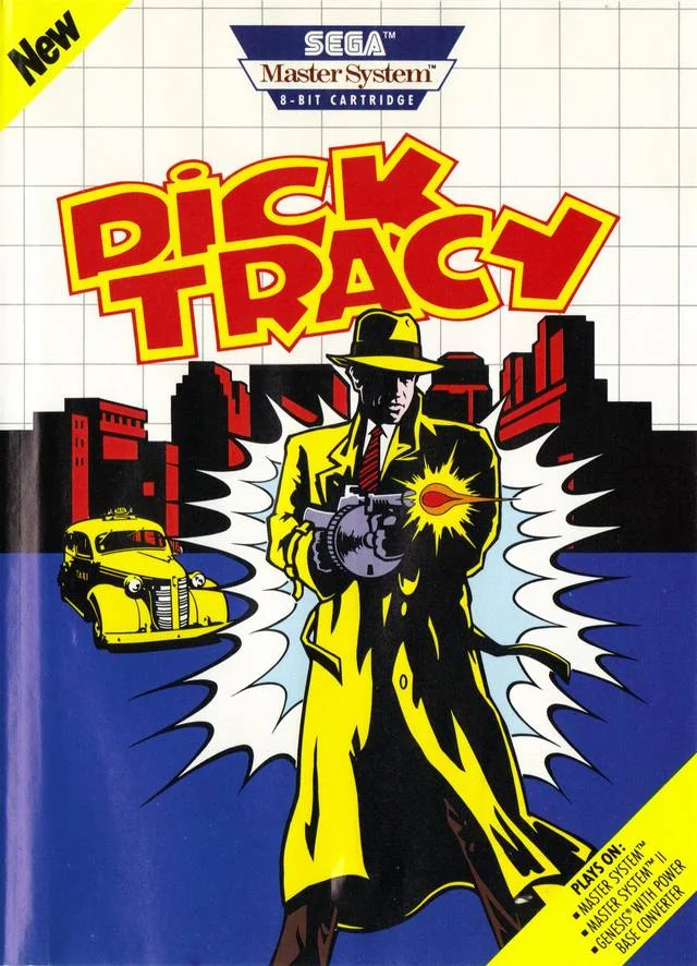 Portada nord-americana de Dick Tracy per a Sega Master System.