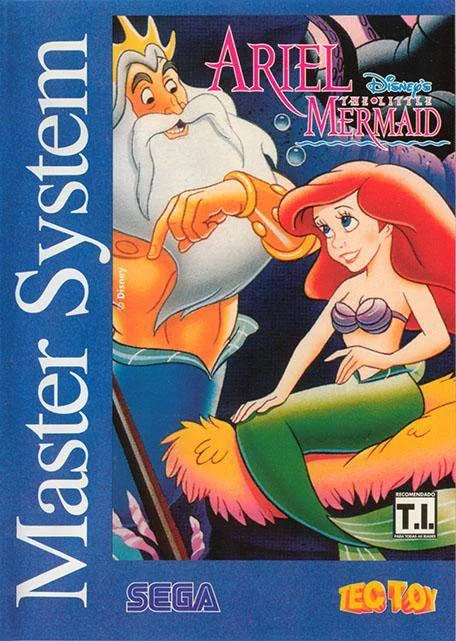 Caràtula frontal brasilera de Disney's Ariel: The Little Mermaid amb Ariel i el rei Tritó.