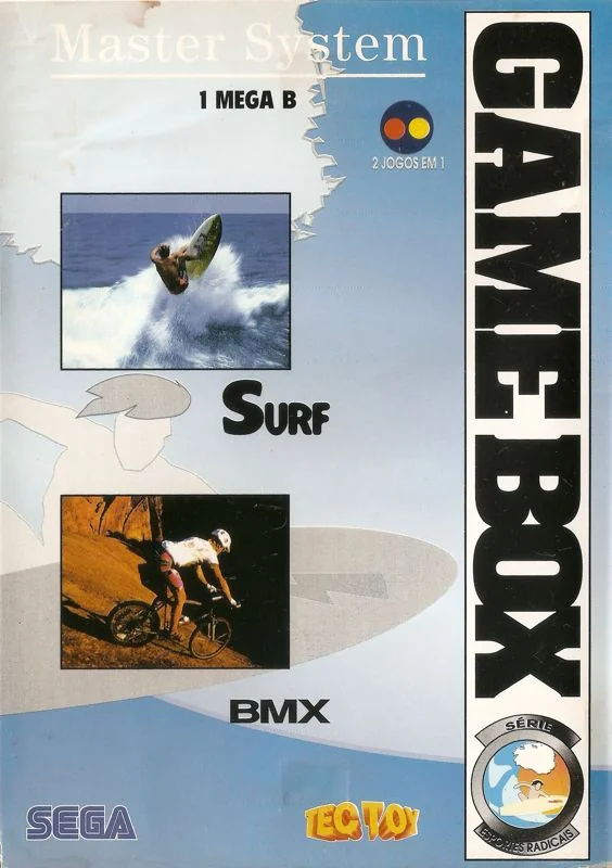 Portada brasilera de Game Box Série Esportes Radicais amb fotografies de surf i BMX.