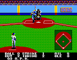 Torn de bat de Great Baseball amb el llançador, el batedor, el receptor, l'àrbitre i l'esquema del diamant.