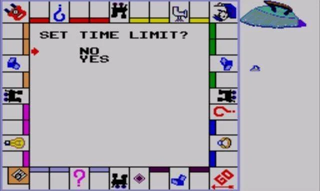 Menú que pregunta si la partida de Monopoly tindrà un límit de temps.