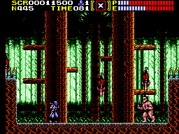 Ryu i el lluitador de sumo s’enfronten mentre cauen branques dels arbres.