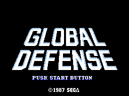 Pantalla de títol occidental amb el logotip Global Defense.