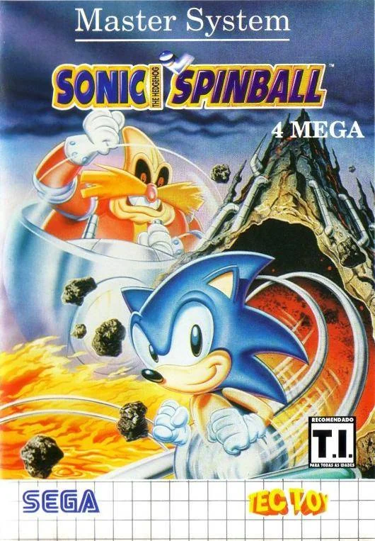Portada brasilera de Tec Toy amb Sonic, Robotnik, la indicació 4 MEGA i el segell de classificació lliure.