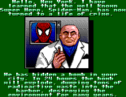 Kingpin apareix en una escena narrativa al costat d’un retrat de Spider-Man i d’un text sobre la bomba.