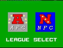 Pantalla de Sports Pad Football amb les opcions AFC i NFC sobre un fons blau.