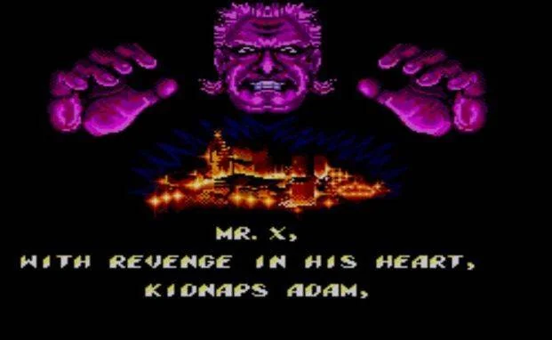 Mr. X apareix sobre una ciutat nocturna durant la introducció de Streets of Rage 2 per a Master System.