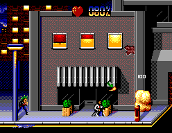 Kyle Reese disparant contra diversos enemics en un carrer de Los Angeles de 1984.