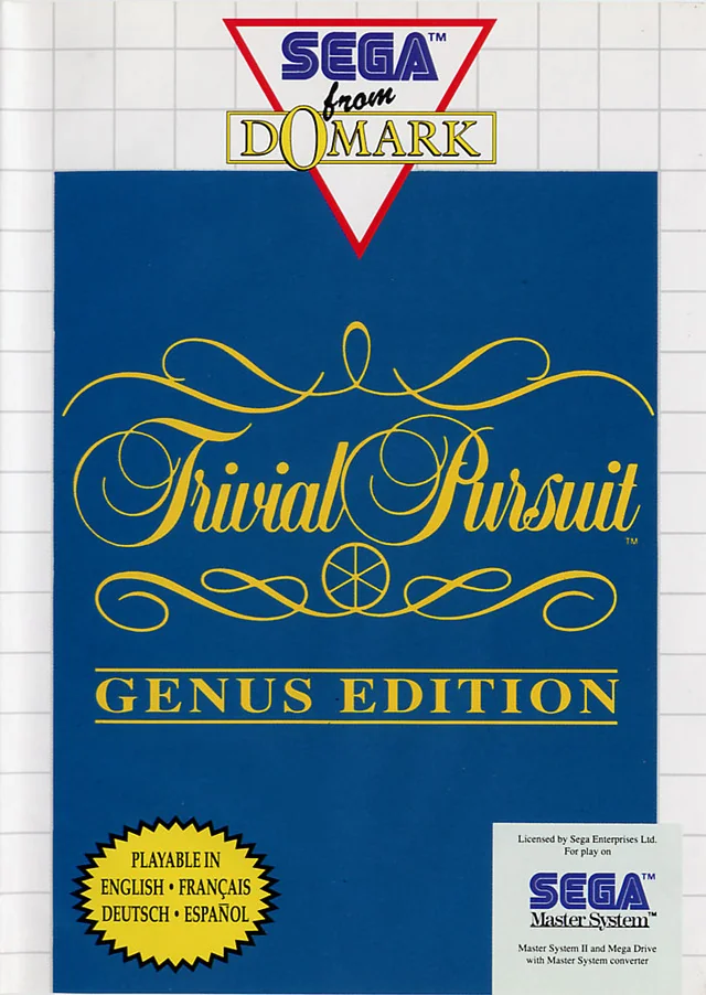 Portada europea de Trivial Pursuit: Genus Edition per a Sega Master System.
