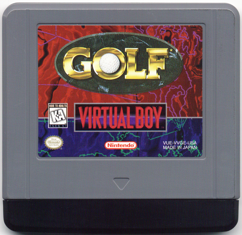 Cartutx nord-americà de Golf per a Virtual Boy, amb carcassa grisa i etiqueta frontal.